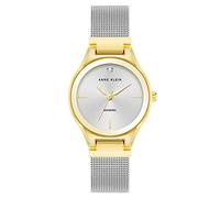 ANNE KLEIN Women's Genuine Diamond Dial Mesh Bracelet Watch