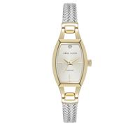 Anne Klein Women's Genuine Diamond Dial Mesh Bracelet Watch, Two Tone, Japanese