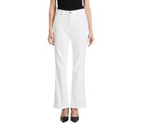 Anne Klein Women's High Waisted Stretch Satin Jeans, Light White, 50 Plus