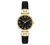 ANNE KLEIN Women Analog Japanese Quartz Watch with Faux Leather Strap 10/9442GPBK