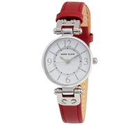 Anne Klein Women's Leather Strap Watch, Red
