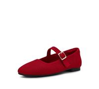 Anne Klein Women's Mabel Ballet Flat, Red, 5 UK