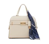 Anne Klein Women's Medium Belted Satchel with Convertible Strap, Parchment