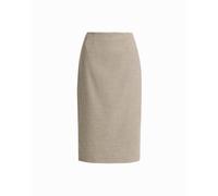 Anne Klein Women's Midi Mini Check Skirt, Natural Clay Mult, 8