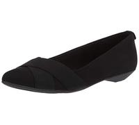 Anne Klein Women's Oalise Ballet Flat, Black/Black, 6.5 UK
