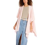 Anne Klein Women's Open Front Poncho Cape, Blush, One size