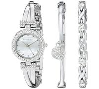 Anne Klein Women's AK-1869SVST Silver Metal Analog Quartz Fashion Watch