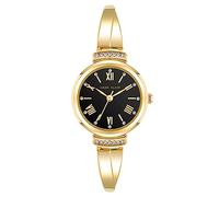 Anne Klein Women's Premium Crystal Accented Bangle Watch, Gold/Black