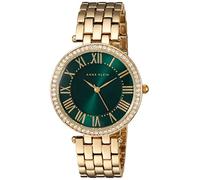 Anne Klein Women's Premium Crystal Accented Gold-Tone Bracelet Watch, AK/2230GNGB