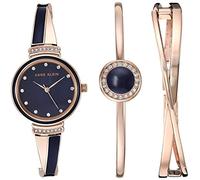 Anne Klein Women's Premium Crystal Accented Watch and Bangle Set
