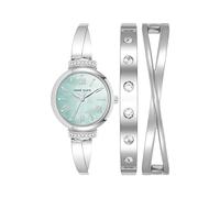 Anne Klein Women's Premium Crystal Accented Watch and Bracelet Set