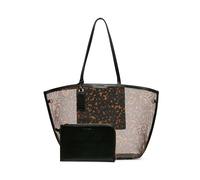Anne Klein Women's Printed Mesh Tote with Pouch, Tortoise, One Size, Anne Klein Women's Printed Mesh Tote With Pouch