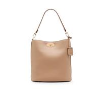 Anne Klein Women's Small Oval Turnlock Bucket with Convertible Strap, Truffle