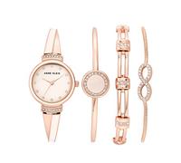 Anne Klein Women's Swarovski Crystal Accented Watch and Bracelet Set, AK/3578