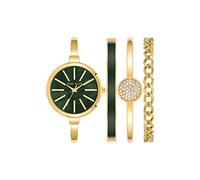 Anne Klein Women's The Box Set Quartz Watch with Analogue Display and Stainless Steel Bracelet, Crystal