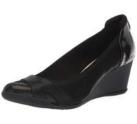 Anne Klein Women's Timeout Wedge Pump, Black, 5 UK