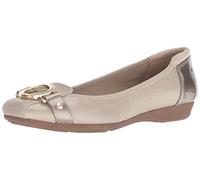 Anne Klein Women's Umeko Ballet Flat, Metallic Taupe, 3.5 UK