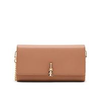 Anne Klein Women's Wallet on Chain with Lock Charm, Mocha