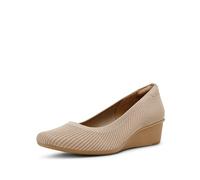 Anne Klein Women's Wisher Wedge Pump, Tan Knit, 4.5 UK