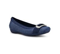 Anne Klein Womens Women's Uplift Ballet Flat - Classic Slip-on for Everyday Style, Denim, 9.5