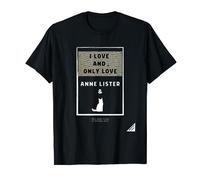 Anne Lister Cat Code Lesbian Diaries Biography Fun Fan Gift T-Shirt