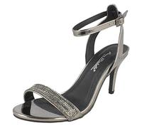 Anne Michelle Ladies High Heel Sandals - Pewter Metallic - UK Size 6 - EU Size 39 - US Size 8