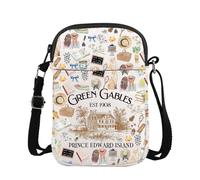 Anne Novel Inspired Crossbody Purse Bag Anne Book Literary Gifts Green Gables Prince Edward Island Messenger Bag (Green CB UK2)