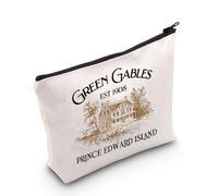 Anne Novel Inspired Makeup Bag Anne Book Literary Gifts Green Gables Prince Edward Island Zipper Pouch Anne Green Quote Gift (Green UK2)