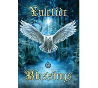 ANNE STOKES Awake Your Magic owl & pentagram Yule/Christmas Greetings Card - Yuletide Blessings