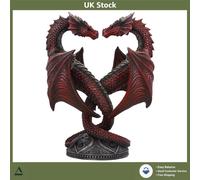 Anne Stokes Dragon Heart Valentine Candle Holder Resin Red 23cm One Size