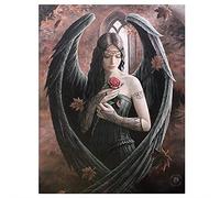ANNE STOKES Fantastic Design Gothic Rose Angel/Rose Fairy Canvas Picture On Frame Wall Plaque/Wall Art