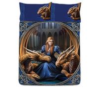 ANNE STOKES Fierce Loyalty Duvet Cover - Reversible Bedding Set - Double Duvet