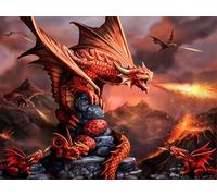 Anne Stokes Fire Dragon 3D Jigsaw Puzzle 500 Piece Multi-colour