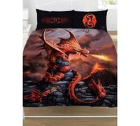 Anne Stokes Fire Dragon Duvet Cover Set in Burnt Orange | Size: Single Anne Stokes Burnt Orange Single