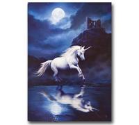 Anne Stokes Greeting Cards - Moonlight Unicorn