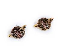 Anne Stokes Magradore's Moth Copper and Brass Tone Steampunk Stud Earrings