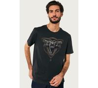 Anne Stokes Men's Wolf Trio Collection T-Shirt in Black | Size: XL Anne Stokes Black XL