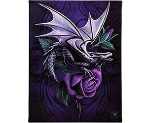 ANNE STOKES WP_54714 Canvas Plaque | Dragon Beauty H25cm X W19cm X D1.5cm | pack of 1, Black