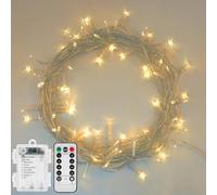 Annefly 10M Battery Operated Fairy Lights, Waterproof Fairy Lights LED String Lights 8 Lights Modes with Remote for Christmas Indoor Outdoor Home Bedroom Garden Decoration (80LED)