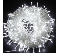 Annefly 30M 200LED String Lights Plug in Outdoor Fairy Lights Mains Powered Outside Lights Waterproof with 8 Modes for Christmas Tree Holiday Decorations (Cool White)