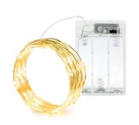 Annefly Battery Operated 2M 20 LED Timer Fairy String Lights Silver Wire Firefly Lights for Bedroom Indoor Outdoor Jars Christmas Wedding Party Festival Decoration Warm White