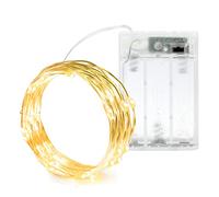 Annefly Battery Operated 2M 20 LED Timer Fairy String Lights Silver Wire Firefly Lights for Bedroom Indoor Outdoor Jars Christmas Wedding Party Festival Decoration Warm White