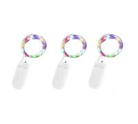 Annefly LED Fairy Lights Battery Operated, 3 Pack 2M 20 LED Micro Wire Fairy String Lights for Bedroom Jar Glasses Wedding Party Christmas Lighting Decoration (Multicolour)