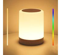 Annefly Night Light, Dimmable Bedside Lamps, Touch Table Lamp with RGB Changing, USB Rechargeable Portable LED Night Light for Newborn Breastfeeding Kids Baby Bedroom (Plus)