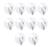 Annefly Suction Cup Hooks 10pcs 40mm Transparent Sucker Hook for Kitchen Bathroom Door Ceiling Detachable Reusable Suction Hooks No Scratch Waterproof(10pcs)