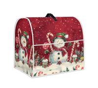 Annejudy Christmas Snowman Pattern Kitchen Aid Mixer Cover, Food Processor Cover with Top Handle and Pocket, Dust Covers for Kitchen Appliances Stand Mixer or Coffee Maker Appliance Cover