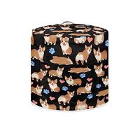 Annejudy Pressure Cooker Dust Cover Compatible with 8 Quart, Durable Instant Pot Dust Cover with Pocket, Round Kitchen Appliance Cover for Decor, Cute Corgi Print