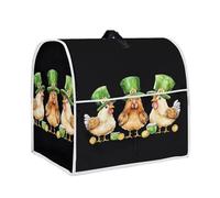Annejudy St Patrick Kitchen Aid Mixer Cover, Kitchen Stand Mixer Dust Cover with Handle, Rooster with Green Hat Kitchen Aid Covers for Stand Mixer or Coffee Maker Kitchen Aid Mixer Assecories , L