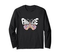 Anneliese Butterfly - Personalized Cute Name Word Art Long Sleeve T-Shirt