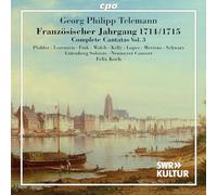 Annemarie Pfahler; Kathrin Lorenzen; Liselotte Fink; Etienne Walch; Fabian Kelly; Carlos Negrin Lopez; Klaus Mertens; Hans Jorg Mammel; Gotthold Schwarz; Gutenberg Soloists; Neumeyer Consor; Felix Koch - Georg Philipp Telemann: French Church Year 1714/1715 - Complete Cantatas, Vol. 3